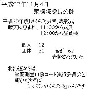 �e�L�X�g �{�b�N�X: �����Q�R�N�P�P���S��
�@�@�@�@�@�@�@�@�O�c�@�c�����@

�@�����Q�R�N�x�u��������J�ҁv�\����
�@�@���V�Ɍb�܂�A�P�P�F�O�O���玮�T
�@�@�@�@�@�@�@�@�@�@�@ �P�Q�F�O�O���璋�H��

�@�@�@�@�@�@�l�@�@�P�Q
�@�@�@�@�@�@�c�́@�@�T�O�@�@�@���v�@�U�Q
�@�@�@�@�@�@�@�@�@�@�@�@�@�@�@�\������܂���

�@�@�k�C������́A
�@�@�@�@�������ʎR�����[�h���s�ψ����
�@�@�@�@�V�Ђ�������
�@�@�@�@�@�@�@�u�����Ȃ�������̉�v����ł�